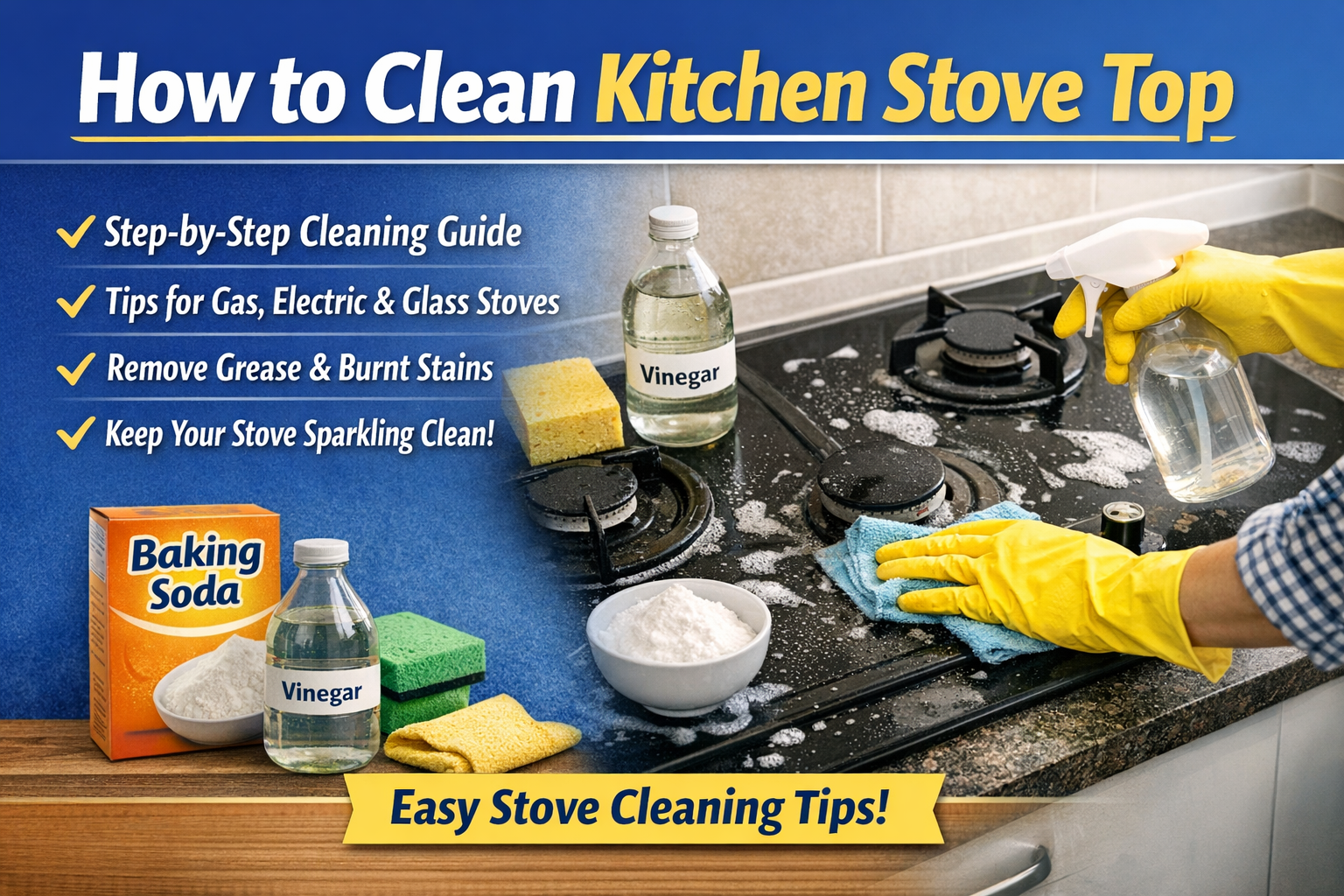 Read more about the article How to Clean Kitchen Stove Top